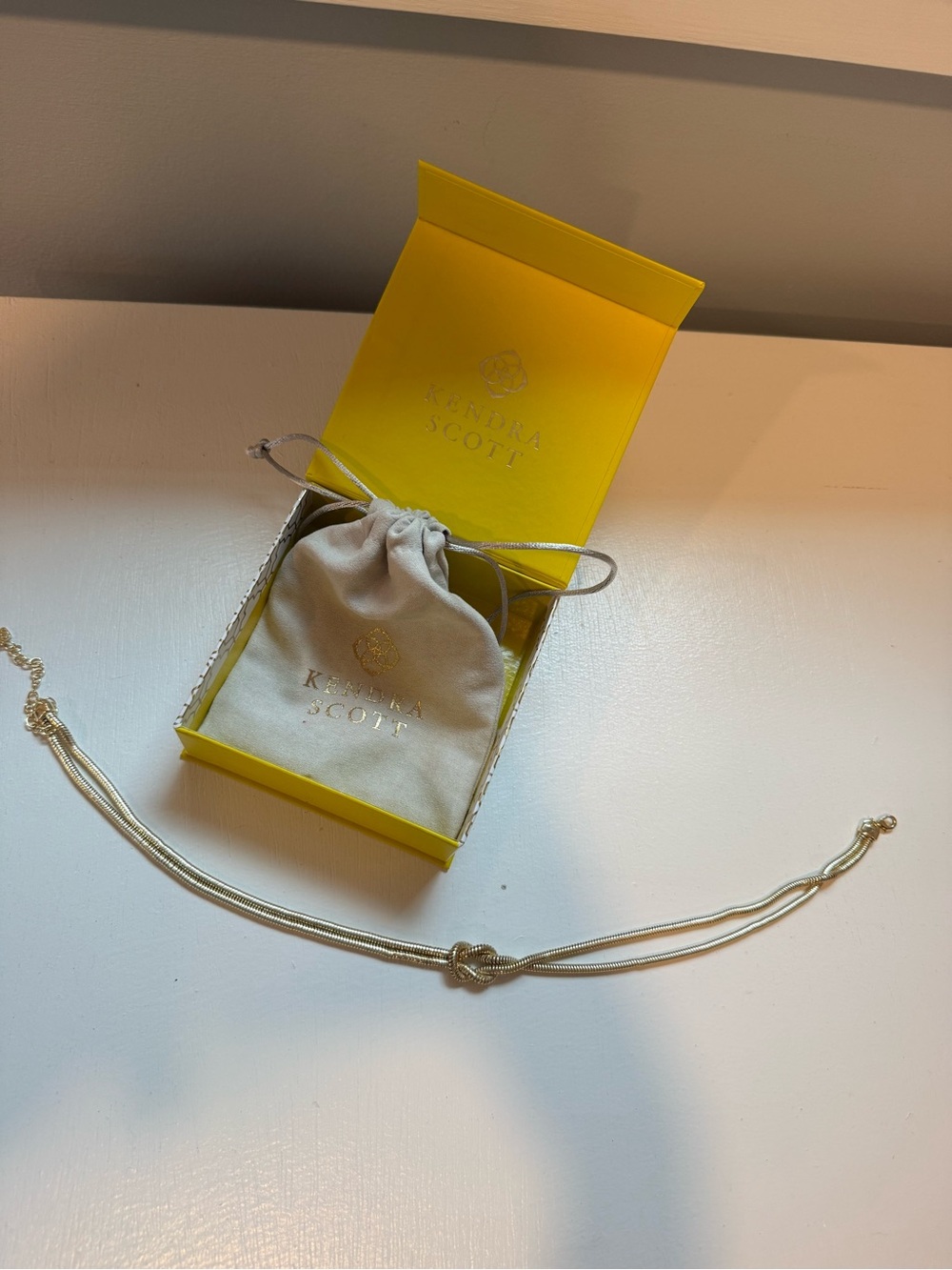 Kendra Scott Gold Knot Adjustable Chain Necklace